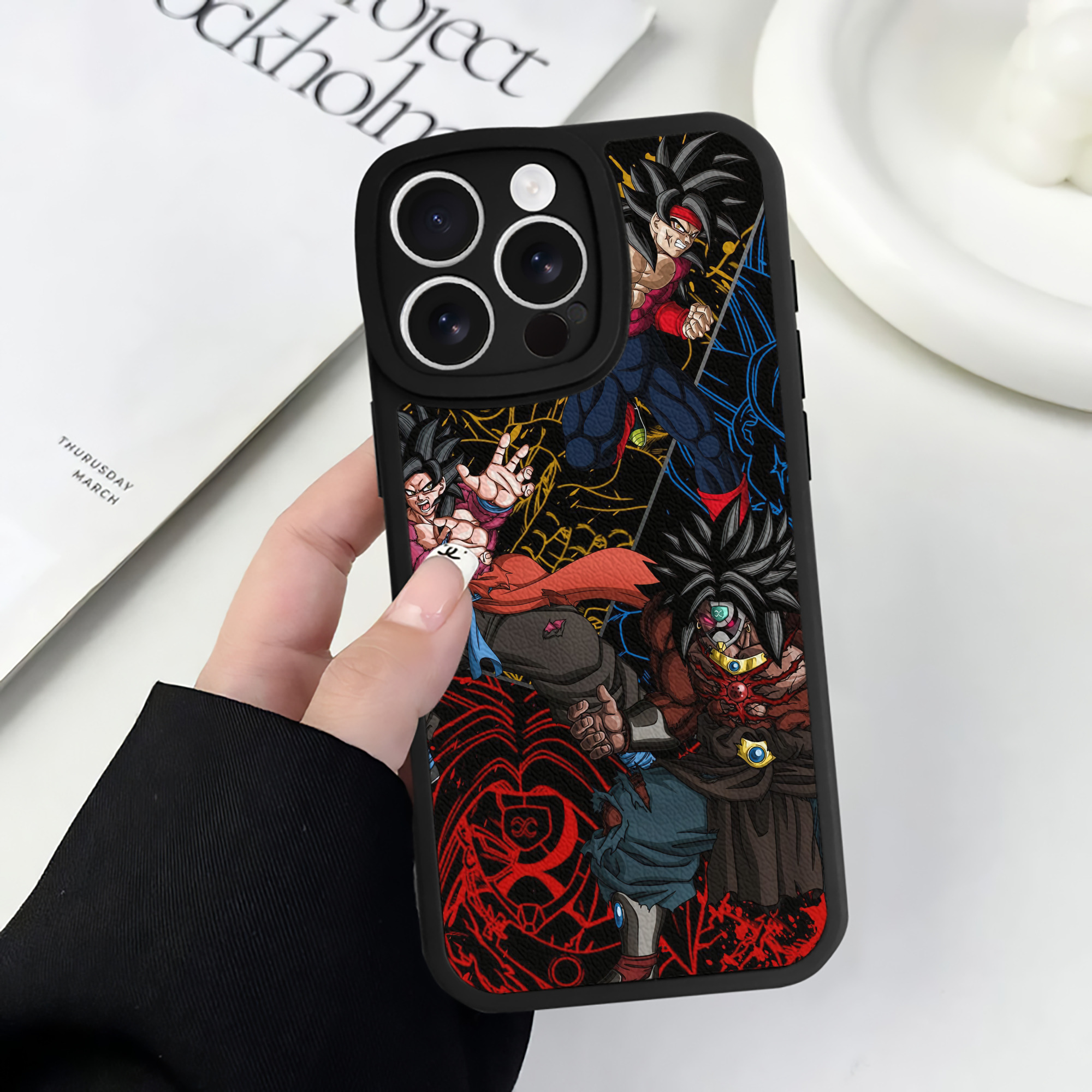 （画像用） ドラゴンボール DRAGON BALL 【iPhone 16シリーズ対応】シリコンスマホケース（レザー調） 材質：シリコン